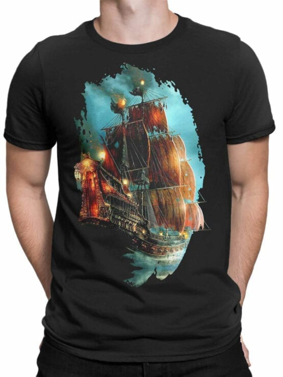 0069 Pirates of the Caribbean T Shirt Pirate Ship Front Man