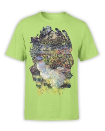 Art T-Shirts "Claude Monet. Alice in the Garden". Mens Shirts.