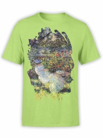 Art T-Shirts "Claude Monet. Alice in the Garden". Mens Shirts.