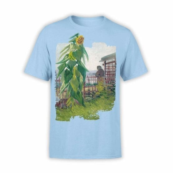 Van Gogh T-Shirt "Allotment with Sunflower". Mens Shirts.