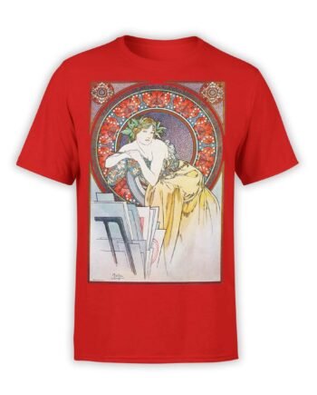 Art T-Shirts "Alphonse Mucha. Art Nouveau Muse". Mens Shirts.