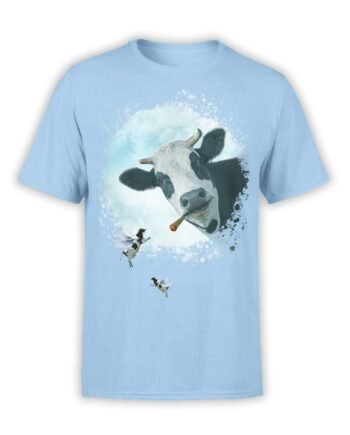 Cow T-Shirts "Go Vegan Bro". Mens Shirts.
