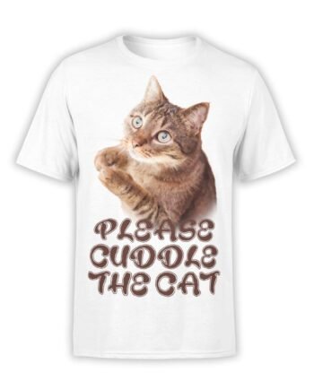 Cat T-Shirts "Cuddle the Cat".Mens Shirts.