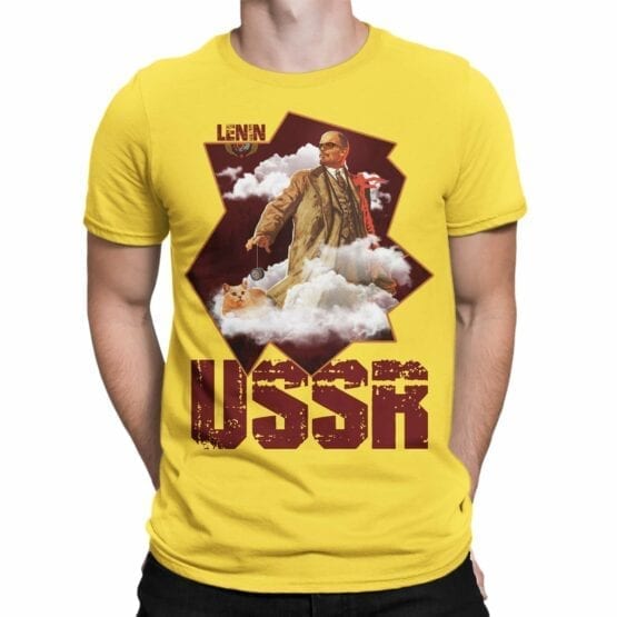Funny T-Shirts "Lenin and Cat". Shirts.
