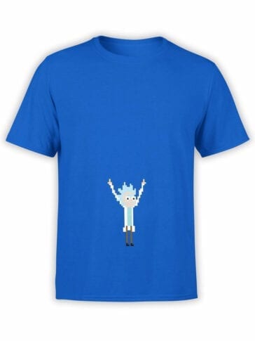 0123 Rick and Morty T Shirt Pixel Rick Front