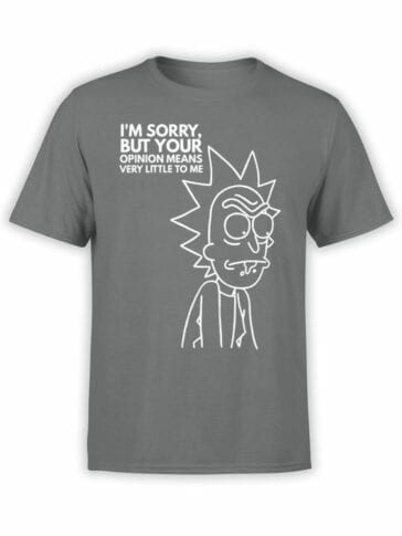0141 Rick and Morty T Shirt Sorry Front
