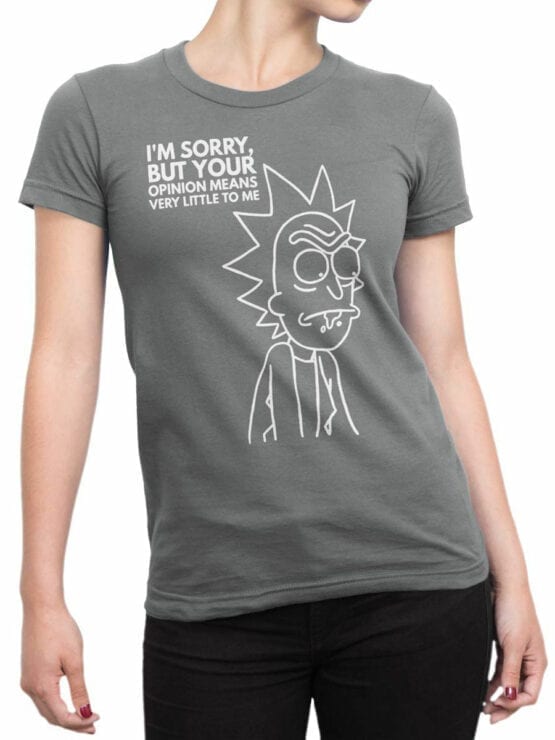 0141 Rick and Morty T Shirt Sorry Front Woman