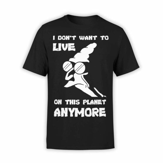 Futurama T-Shirts "Don't Want to Live". Mens Shirts.