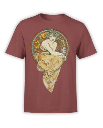 Alphonse Mucha T-Shirt "Clio 1900". Art T-Shirts.