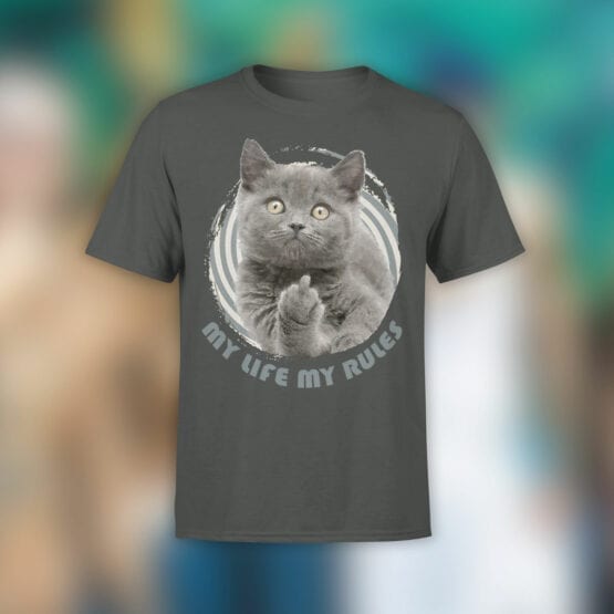 Cat T-Shirts "My Rules" Funny T-Shirts