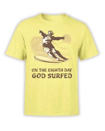 Funny T-Shirts "God Surfed". Cool T-Shirts.
