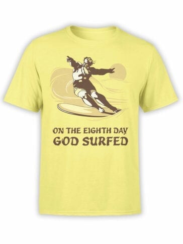 Funny T-Shirts "God Surfed". Cool T-Shirts.