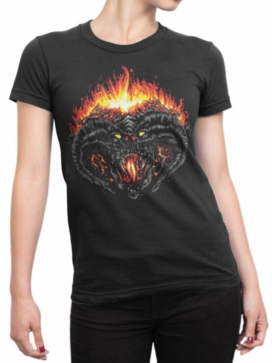0391 Lord of the Rings T Shirt Balrog Front Woman