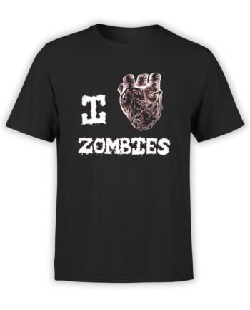 Horror T-Shirts "I Love Zombies". Cool Shirts.
