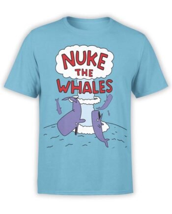 Funny T-Shirts "Nuke the Whales". Cool T-Shirts.