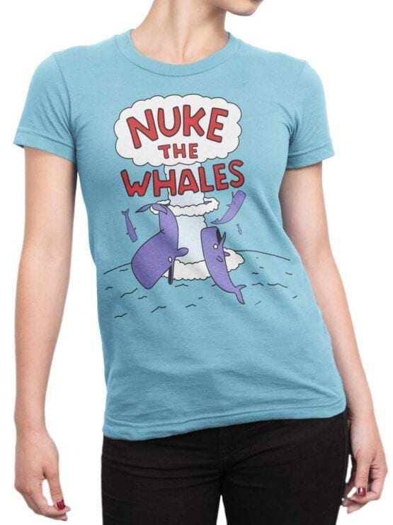 Funny T-Shirts "Nuke the Whales". Cool T-Shirts.