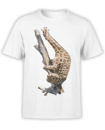 Funny T-Shirts "Giraffe on the Tree". Cool T-Shirts.