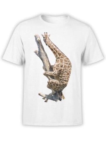 Funny T-Shirts "Giraffe on the Tree". Cool T-Shirts.