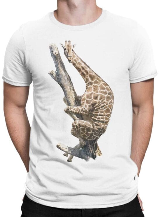 Funny T-Shirts "Giraffe on the Tree". Cool T-Shirts.