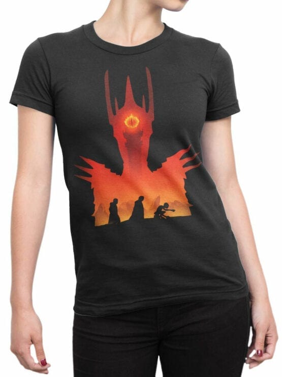 Lord of the Rings T Shirt Mordor Front Woman