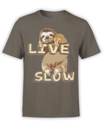0497 Sloth T-Shirt Live Slow