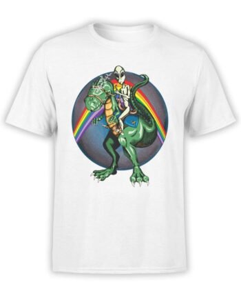 0544 Dinosaur Shirt Alien and T-Rex