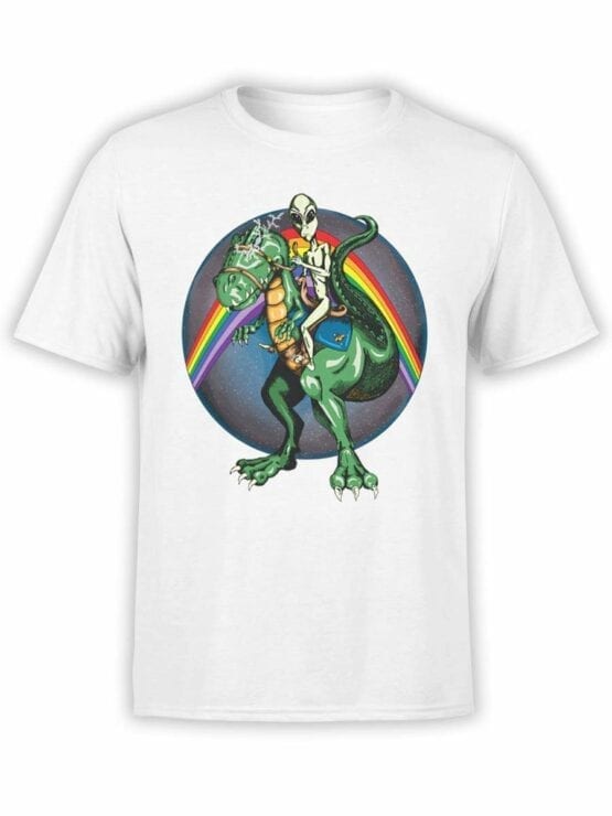 0544 Dinosaur Shirt Alien and T-Rex
