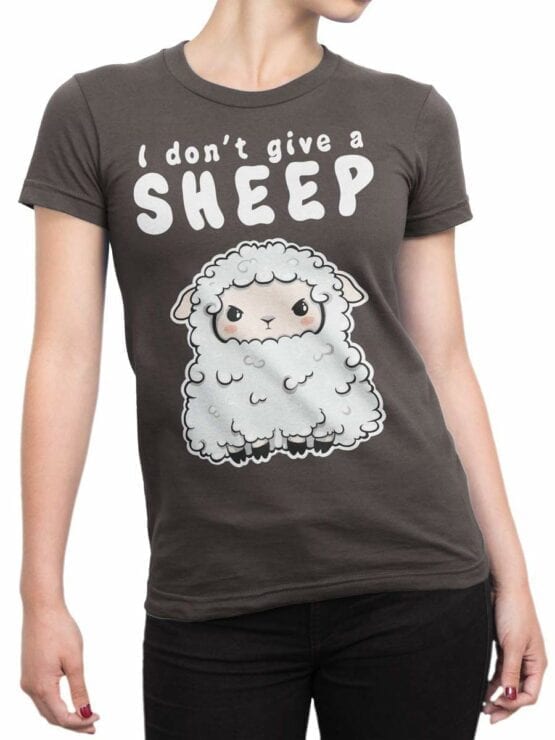 0570 Funny T-Shirts Give a Sheep_Front_Woman