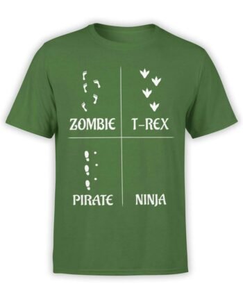 0590 Funny T-Shirts Footprints_Front Forest