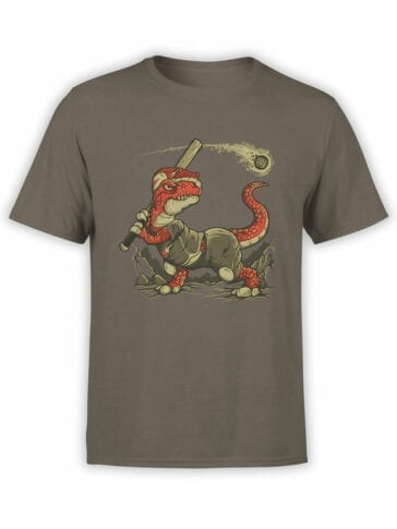 0610 Dinosaur T-Shirt Fight The Asteroid