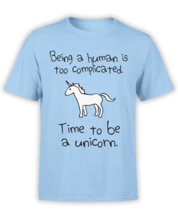 0612 Unicorn Shirt Time To Be_FrontBabyBlue
