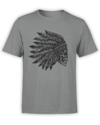 0641 Skull Shirt Native Headdress