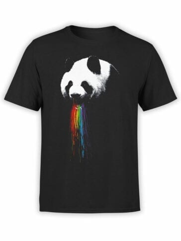 0651 Panda Shirt Rainbow Front