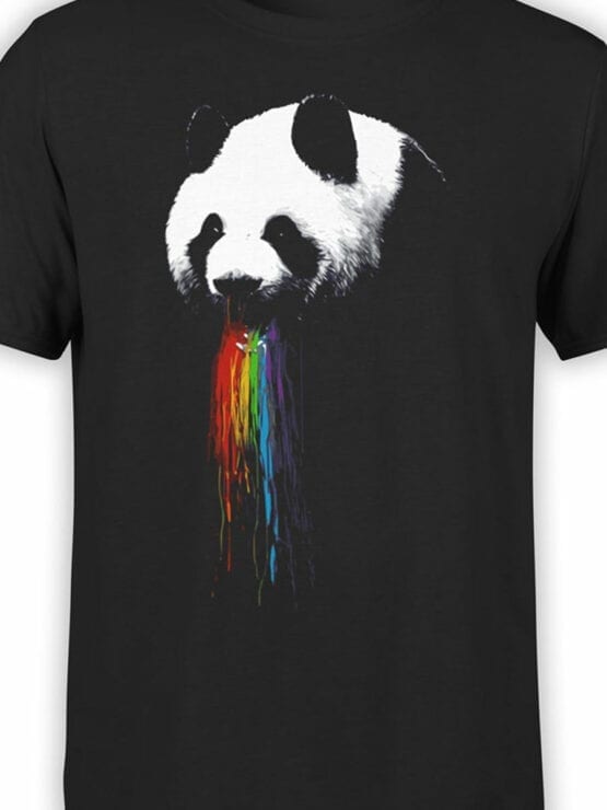 0651 Panda Shirt Rainbow Front Color