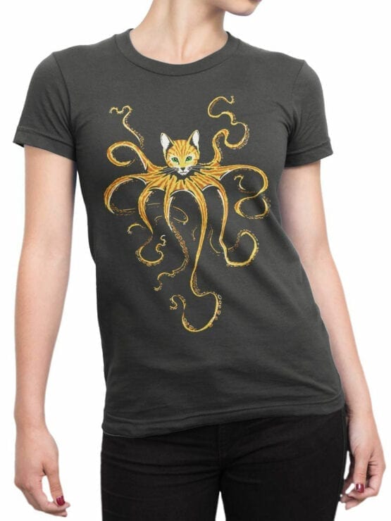 0653 Cat Shirts Octocat Front Woman