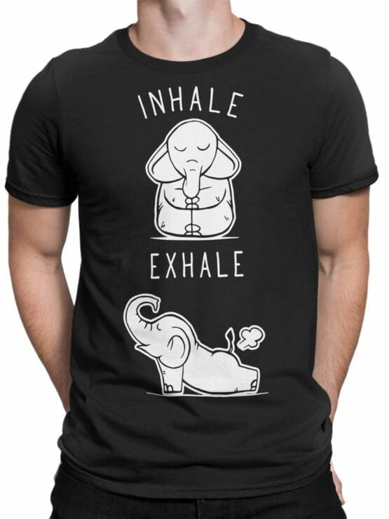 0659 Elephant Shirt Elephant Yoga Front Man