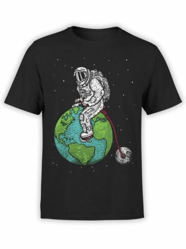0660 NASA Shirt Astronaut Bicycle Front