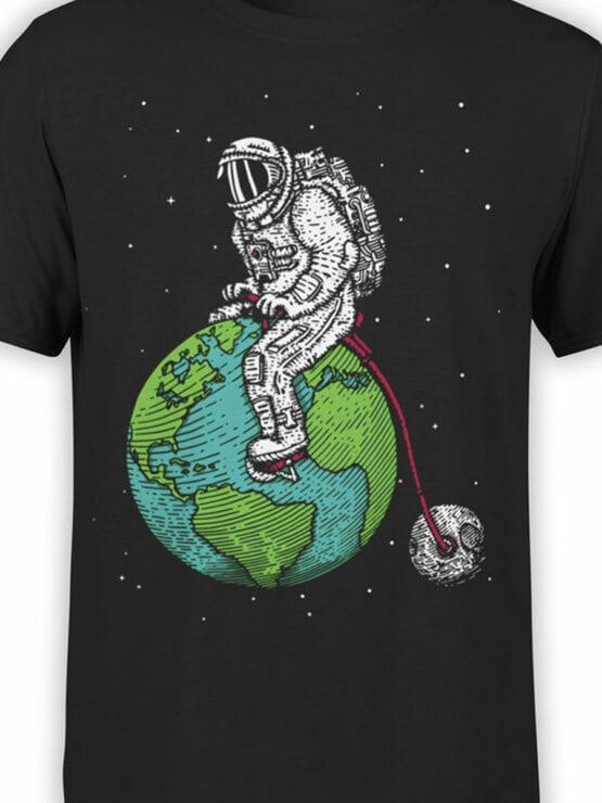 0660 NASA Shirt Astronaut Bicycle Front Color
