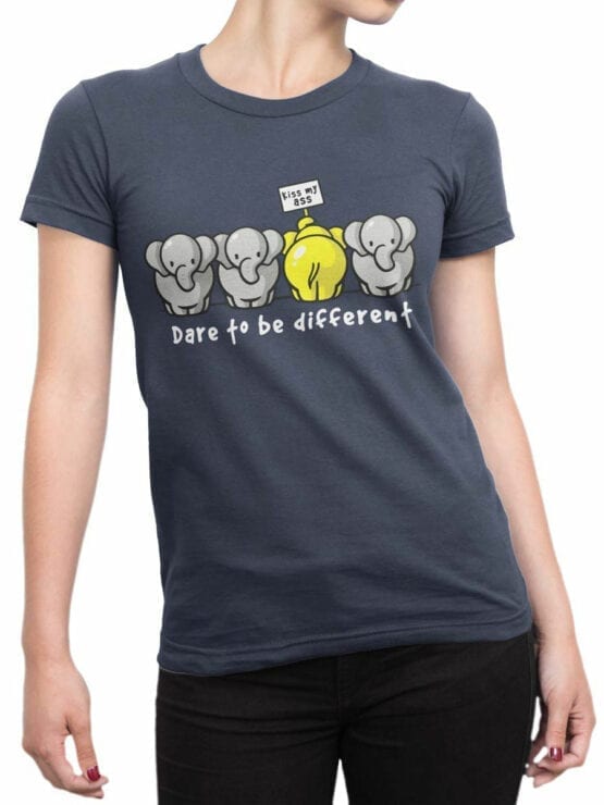 0679 Elephant Shirt Be Different Front Woman