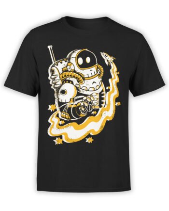 0683 NASA Shirt Skull Space Pirates Front