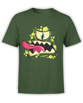 0695 Cool T Shirts Green Monster Front