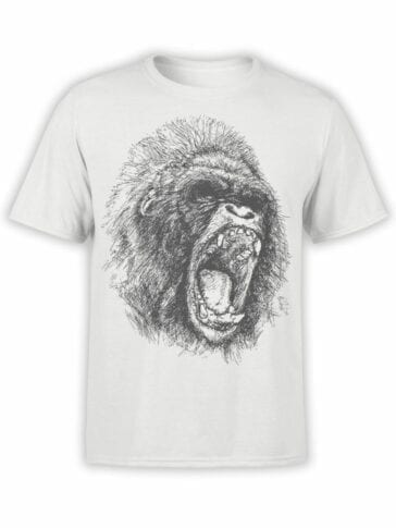 0698 Cool T Shirts Gorilla Front