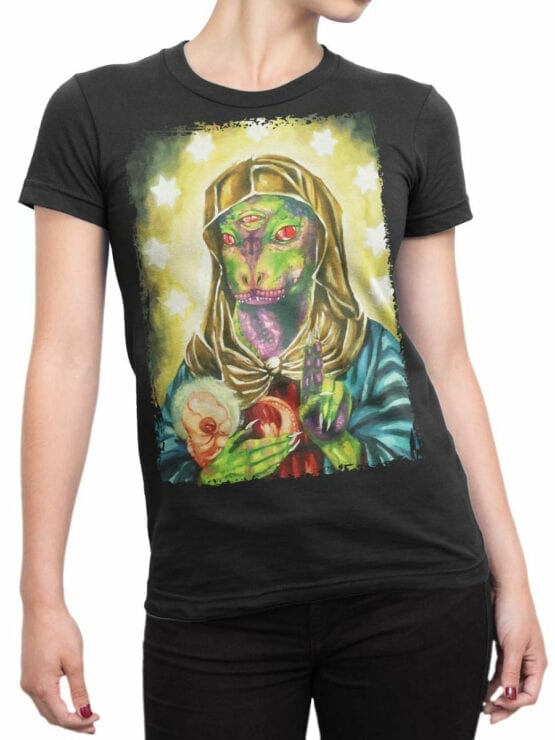 0699 Alien Shirt Blessed Reptilian Front Woman