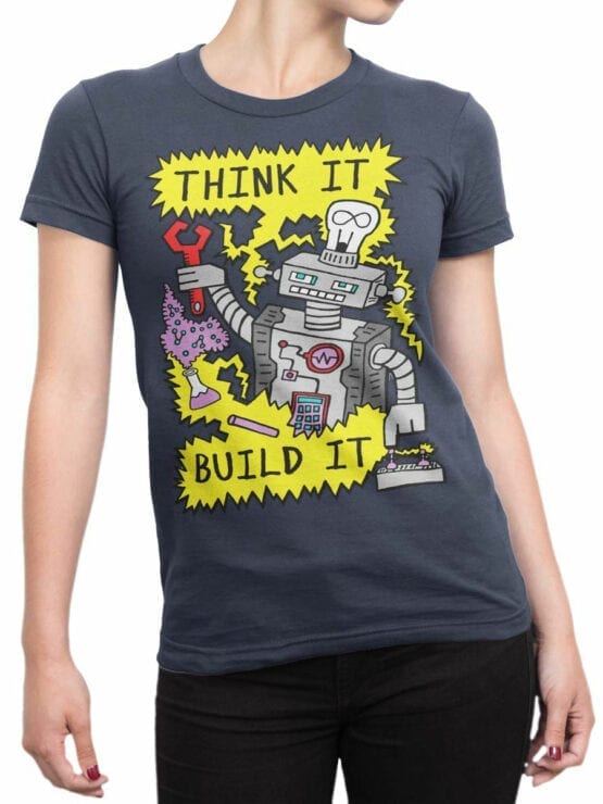 0724 Science Shirt Robot Front Woman