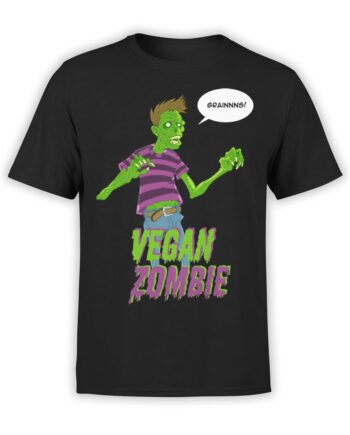 0733 Monster Shirt Vegan Zombie Front