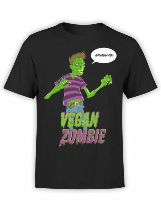 0733 Monster Shirt Vegan Zombie Front