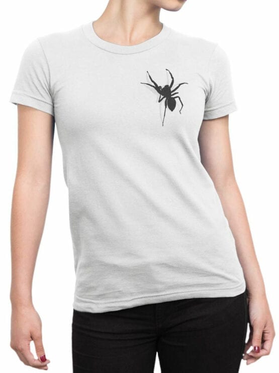 0736 Creative Shirts Spider Front Woman