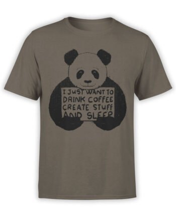 0740 Panda Shirt I just want Front