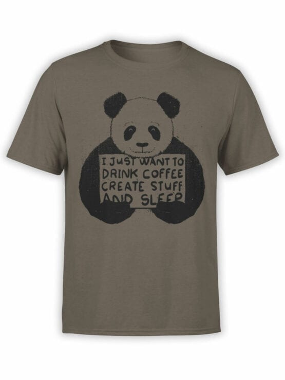 0740 Panda Shirt I just want Front