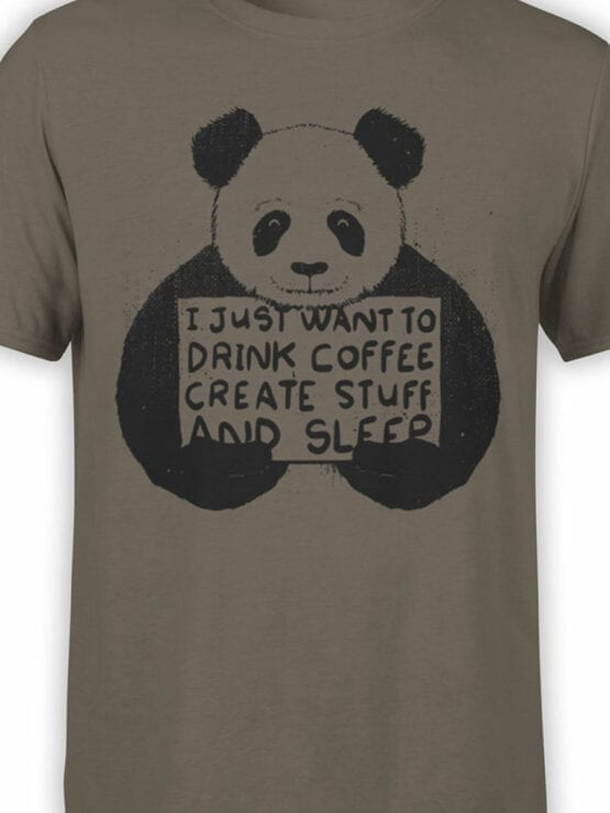 0740 Panda Shirt I just want Front Color